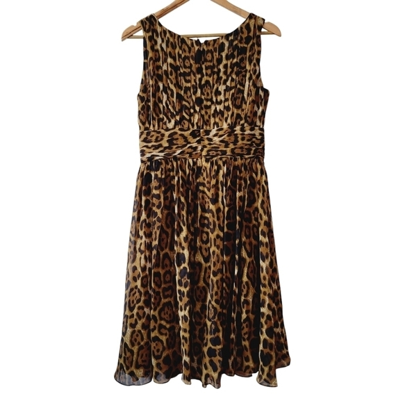 Spiegel Leopard Print Silk Dress - Picture 2 of 11